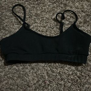Black simple bathing suit top